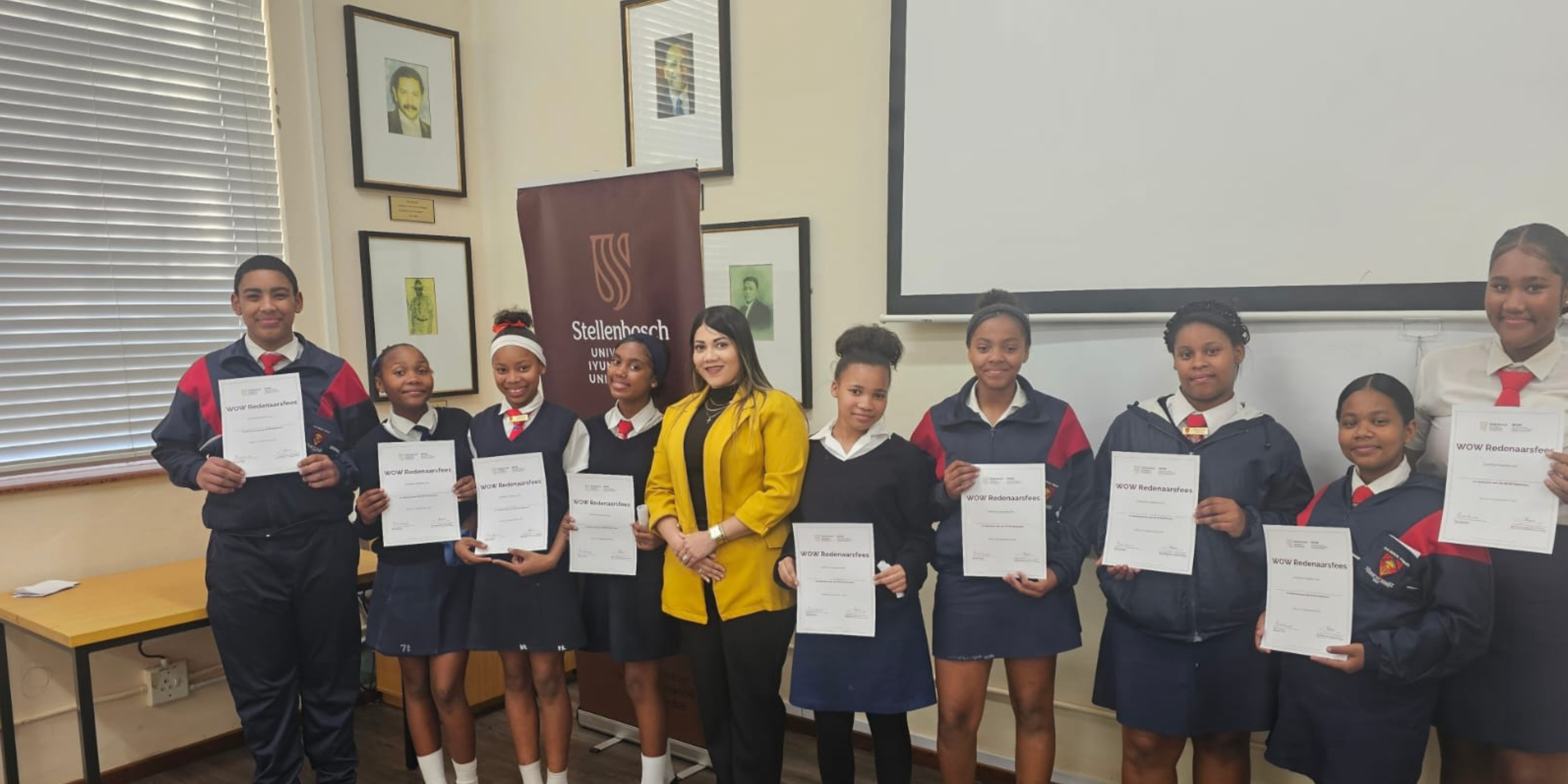 Dalweide Primary Young Orators Shine in Stellenbosch: Three Learners Advance to WOW Public Speaking Finals